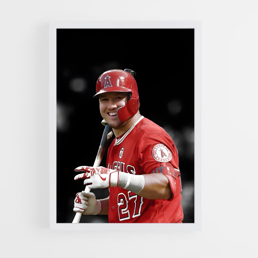 Poster Swing de Mike Trout – affiche Baseball (vue 3)